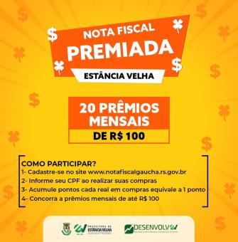 Confira os ganhadores do Nota Fiscal Premiada de março