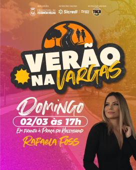 Verão na Vargas recebe Rafaella Foss como atração no domingo